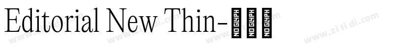 Editorial New Thin字体转换